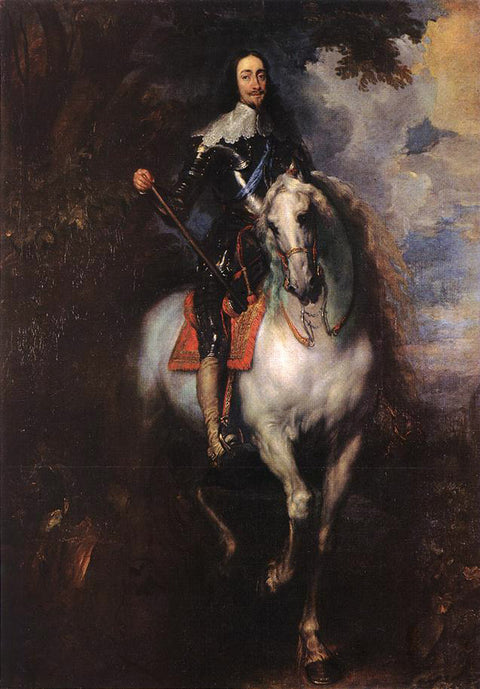 Equestrian Portrait of Charles I, King of England with Seignior de St Antoine