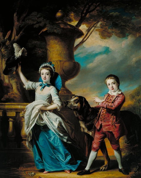 Anna Maria Astley, de siete años, y su hermano Edward, de cinco años y medio