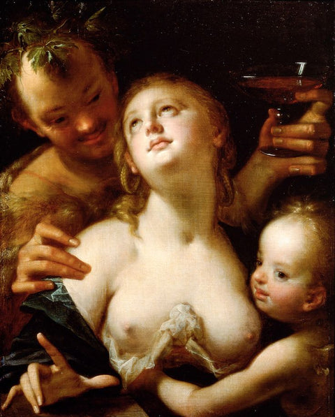 Bacchus, Venus y Cupido