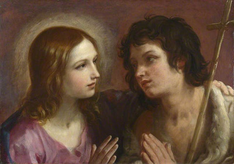 Cristo abrazando a San Juan Bautista
