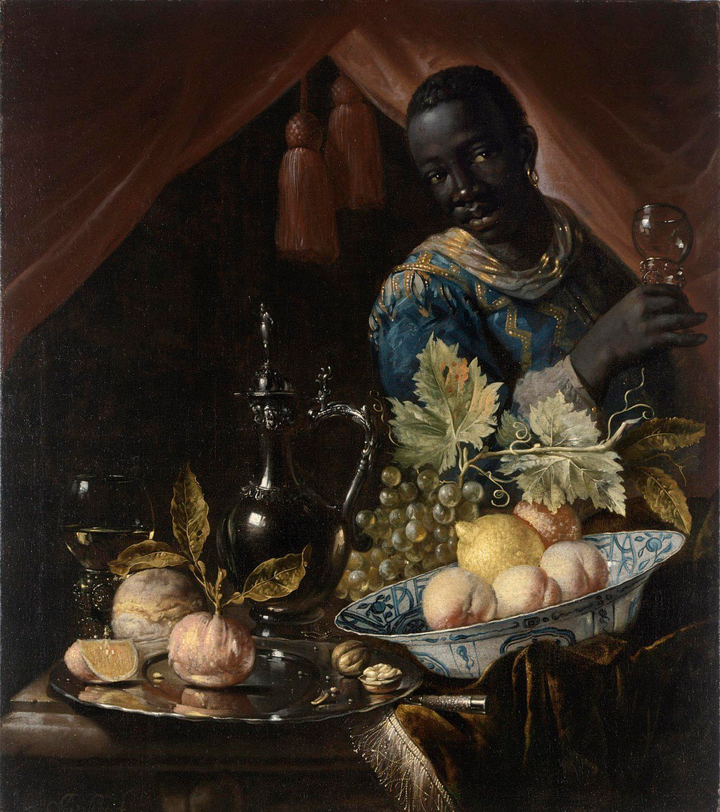 Still Life With Peaches and a Lemon