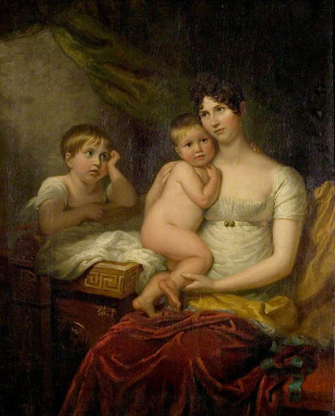 La señora Thomas Hope con sus hijos