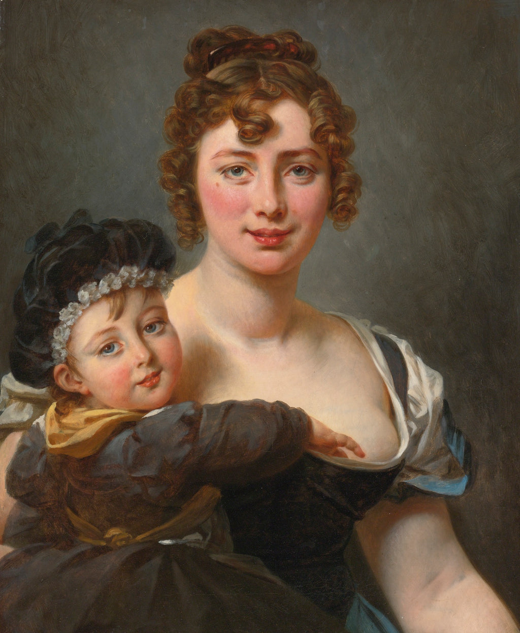 Retrato de Francoise Simonnier y su hija