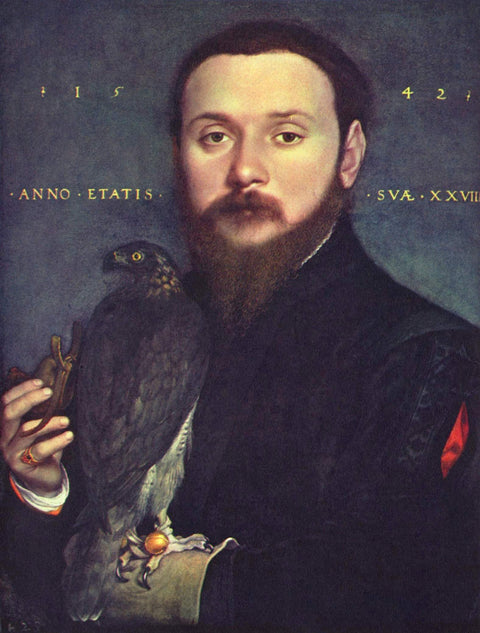 Retrato de Nobleman con un halcón