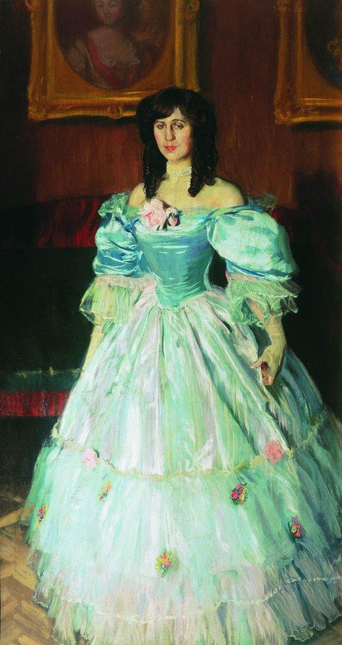 Retrato de una mujer en azul (Retrato de P. Sudkovskaya)