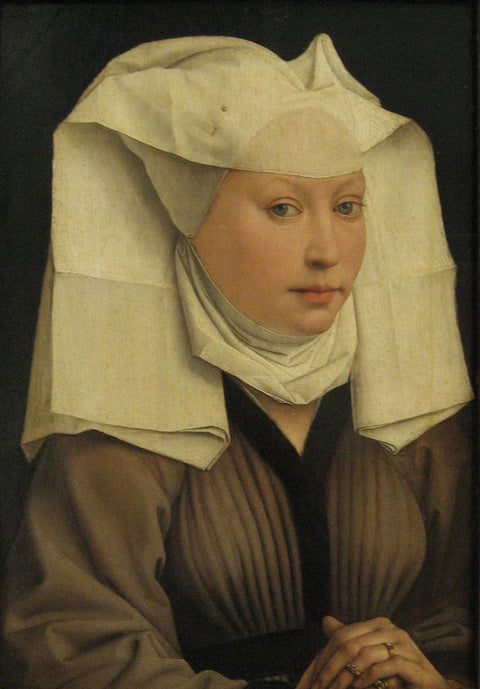 Retrato de una mujer joven con sombrero anclado