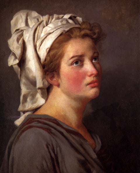 Retrato de una joven mujer en un turbante