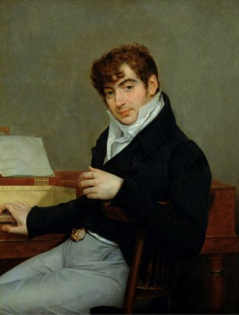 Retrato del compositor francés Pierre Zimmermann