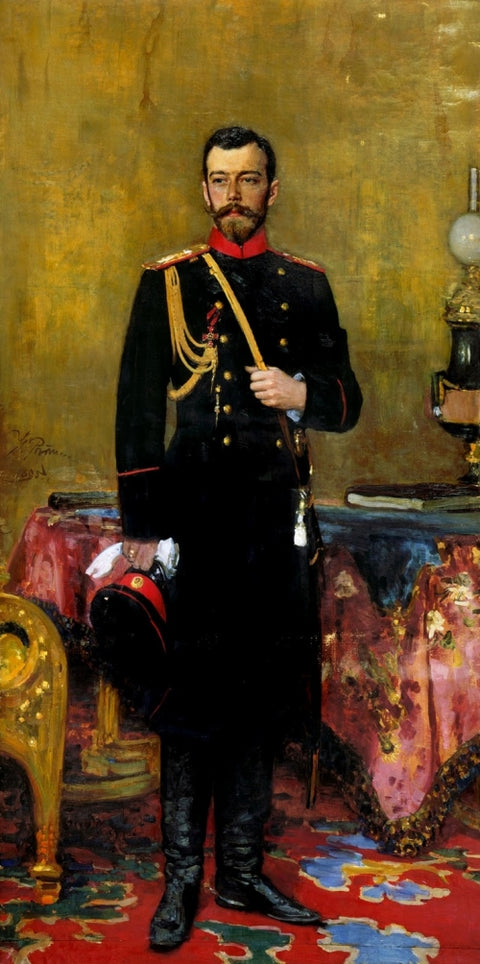 El Zar Nicolás II en negro