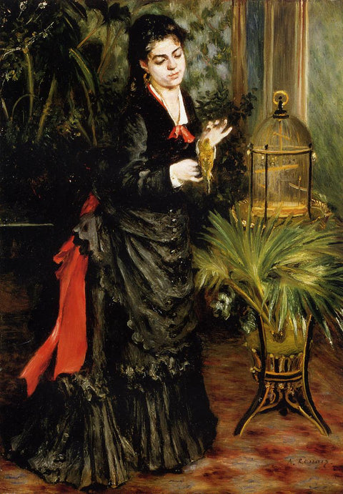 Mujer con un loro (Henriette Darras)