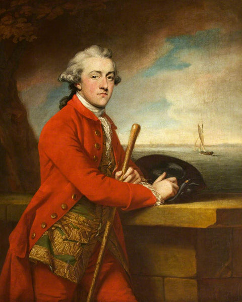 Le capitaine Robert Boyle Nicholas avec son yacht'Nepaul'.