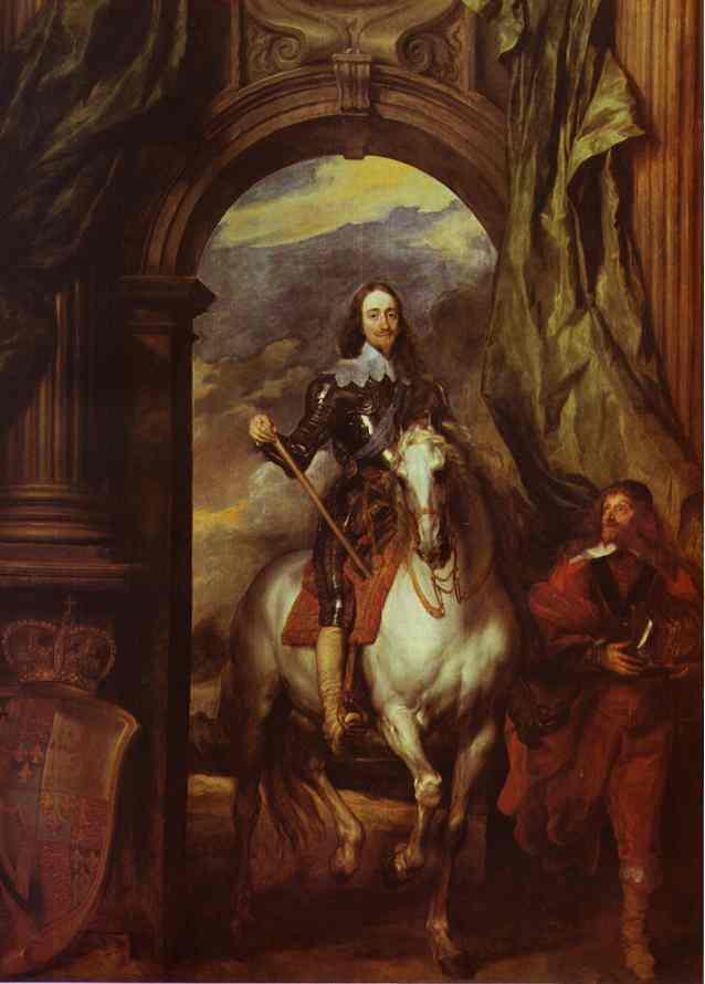 Portrait équestre de Charles I, roi d'Angleterre avec seignior de St Antoine