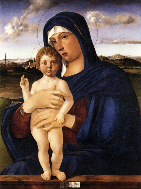 Madonna avec l'enfant de bénédiction
