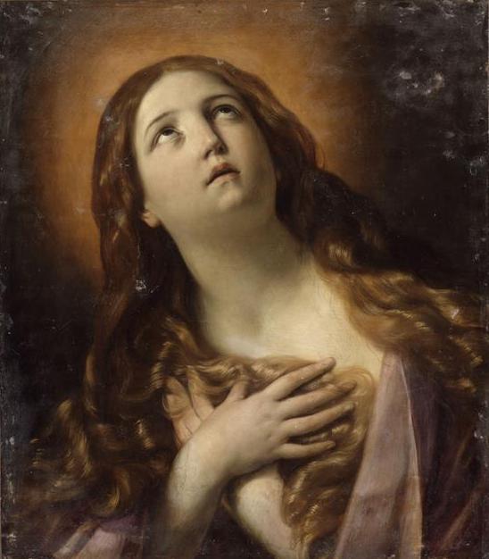 Marie Madeleine en extase au pied de la Croix