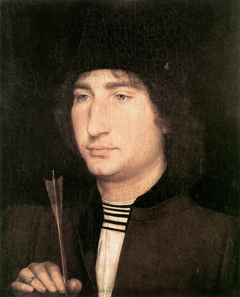 Portrait d’un homme avec une flèche
