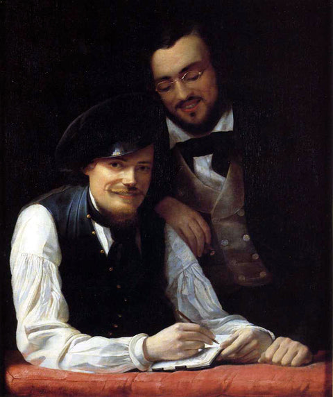 Autoportrait de l’artiste avec son frère, Hermann