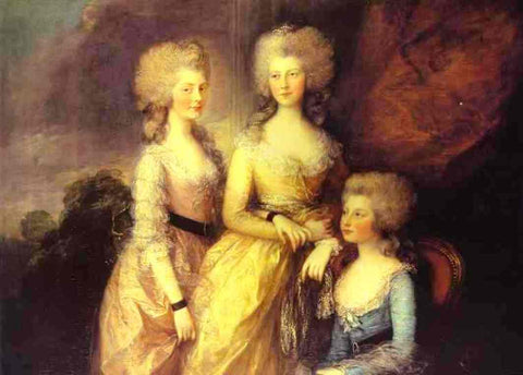 Les trois filles les plus âgées de George III: princesses Charlotte, Augusta et Elizabeth