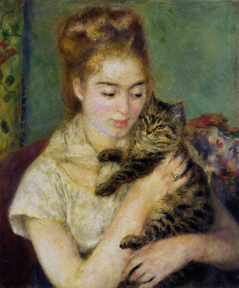 Femme avec un chat