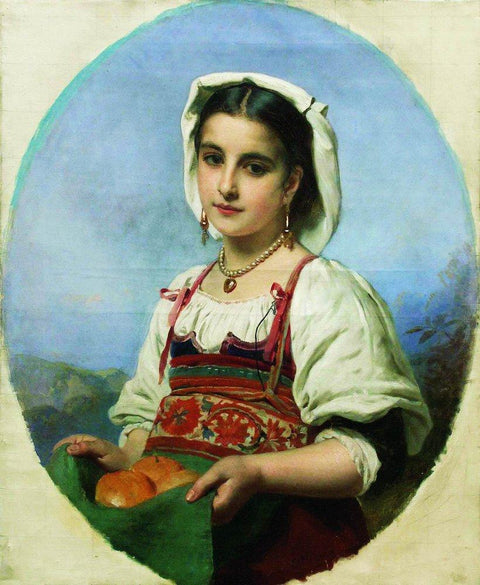 Jeune italien avec des oranges aigres