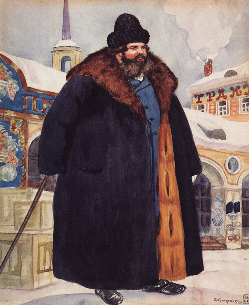 A merchant in a fur coat