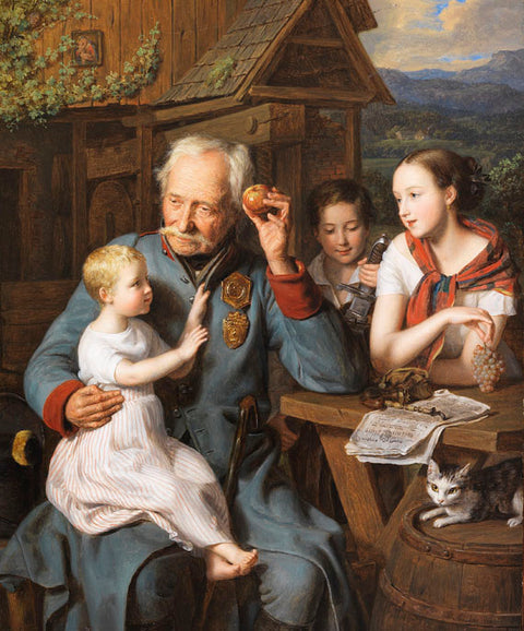 An old invalid with three children