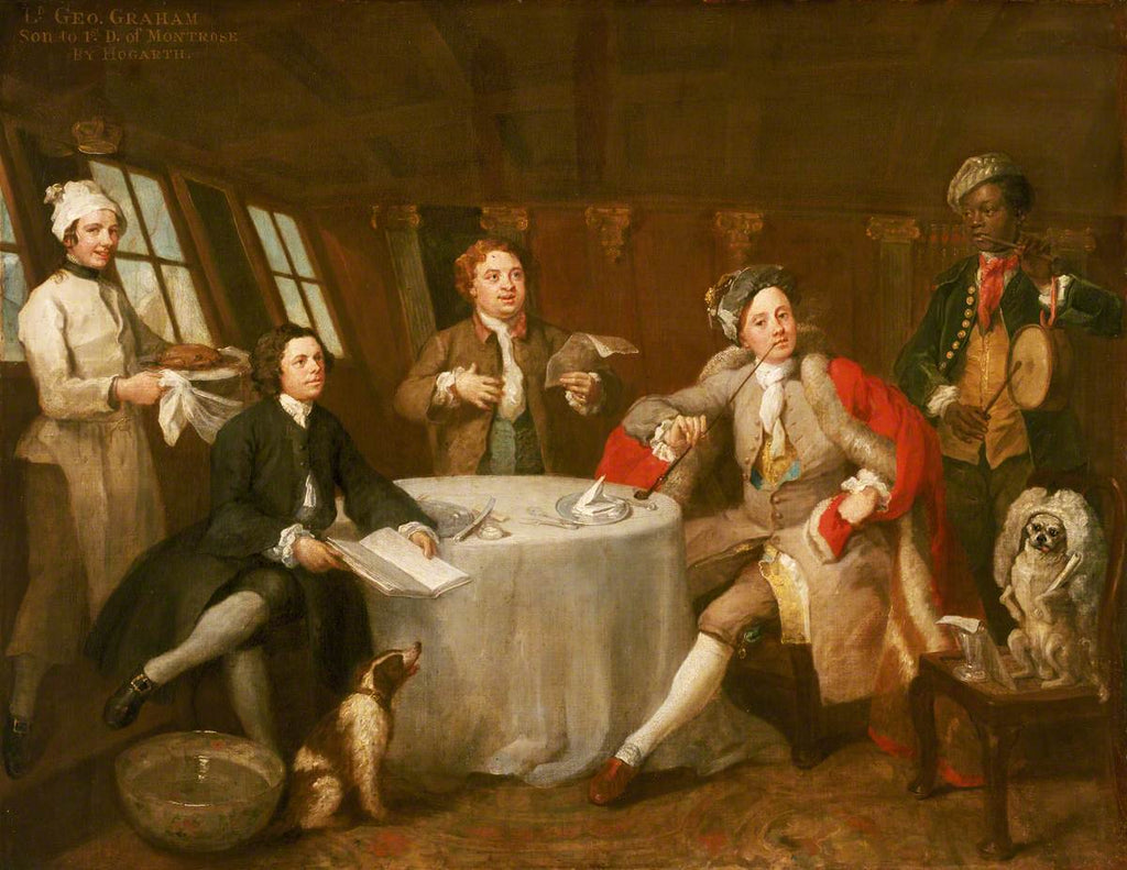 Captain Lord George Graham & friends enjoying a little song in his cabin in 1745