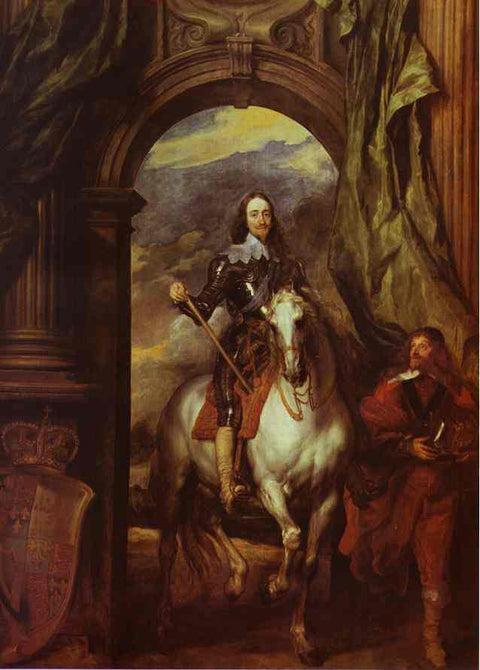 Equestrian Portrait of Charles I, King of England with Seignior de St Antoine