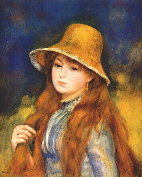 Girl with a straw hat