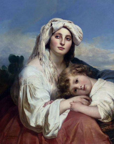 Italian woman with child