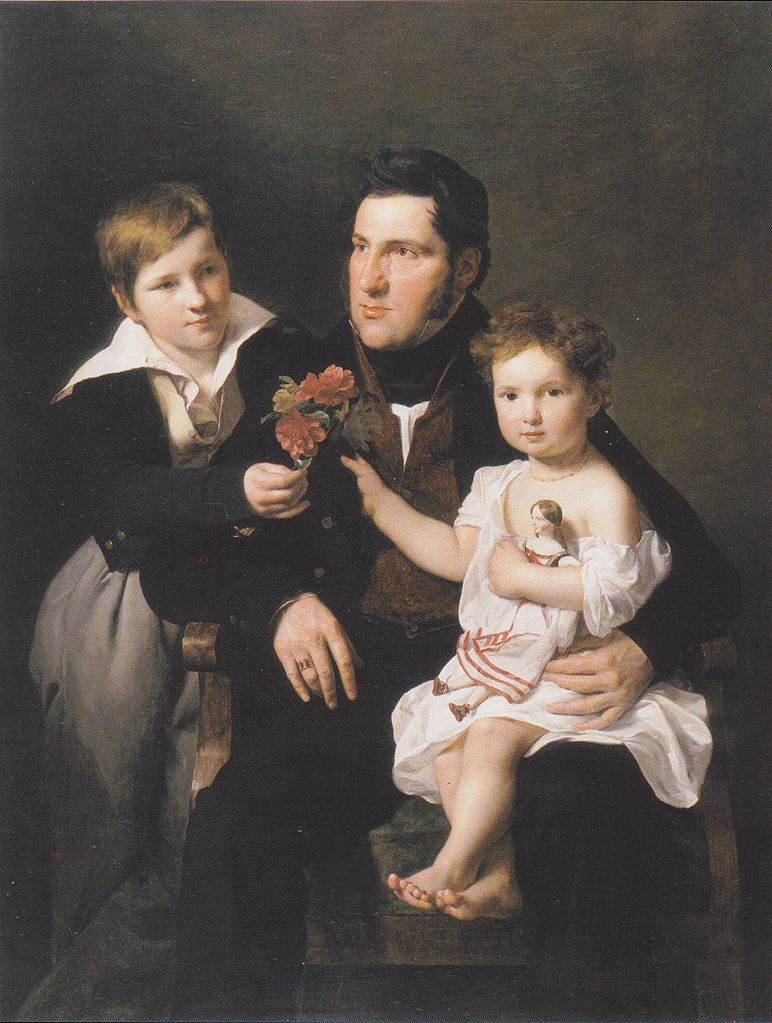 Johann Feldmüller with His Two Children