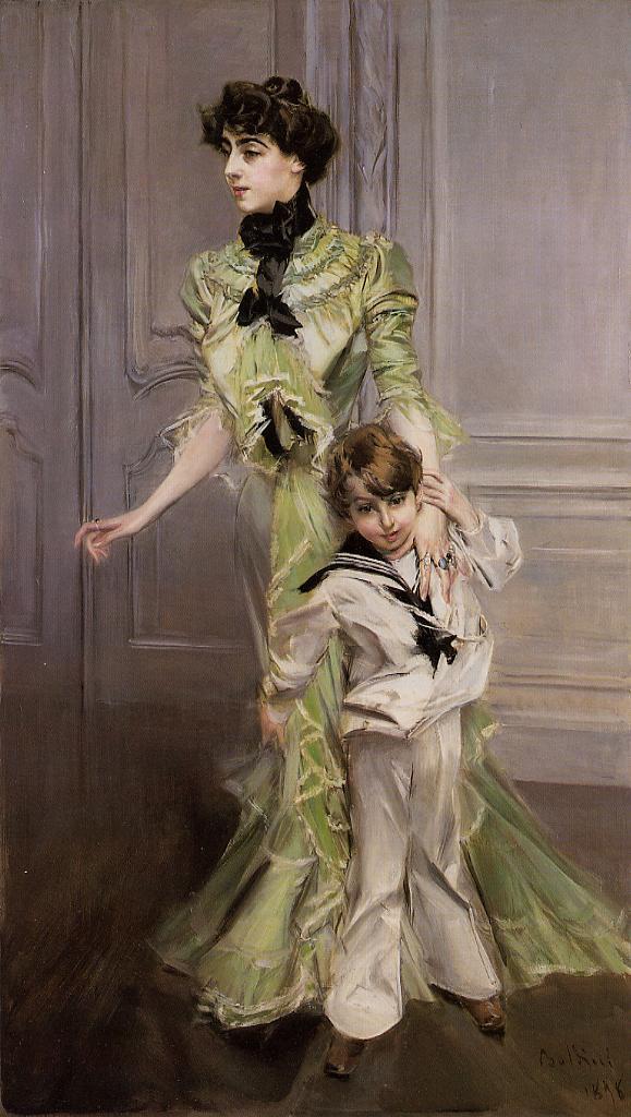 Madame Georges Hugo and her son Jean