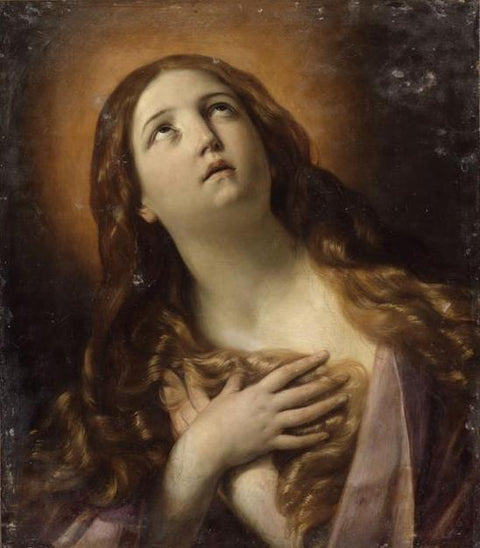 Mary Magdalene in ecstasy at the foot of the cross
