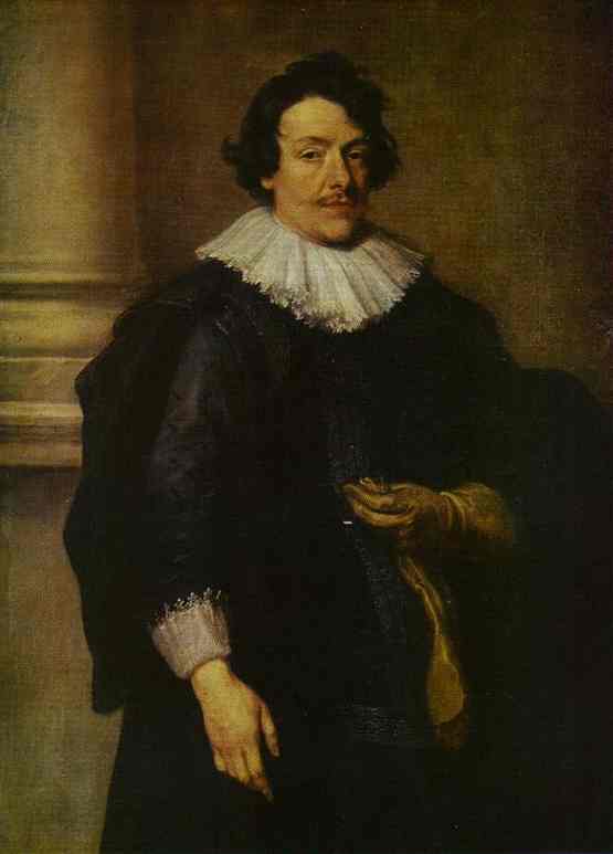 Portrait of a Gentleman Dressed in Black, in Front of a Pillar