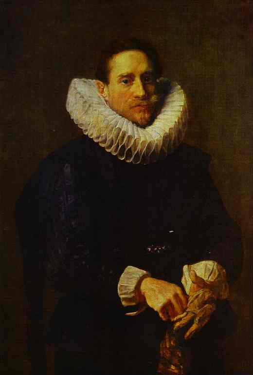 Portrait of a Gentleman, Putting on his Gloves