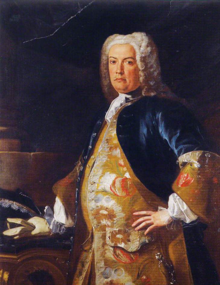Portrait of a Nobleman leaning his Gloved Hand on a Console Table