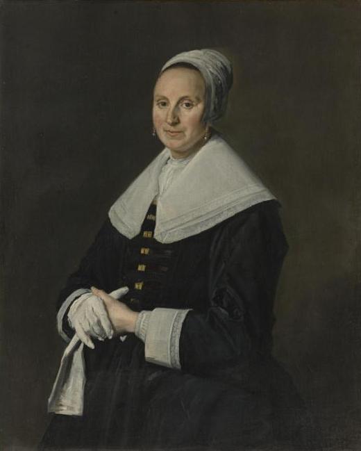 Portrait of woman with gloves