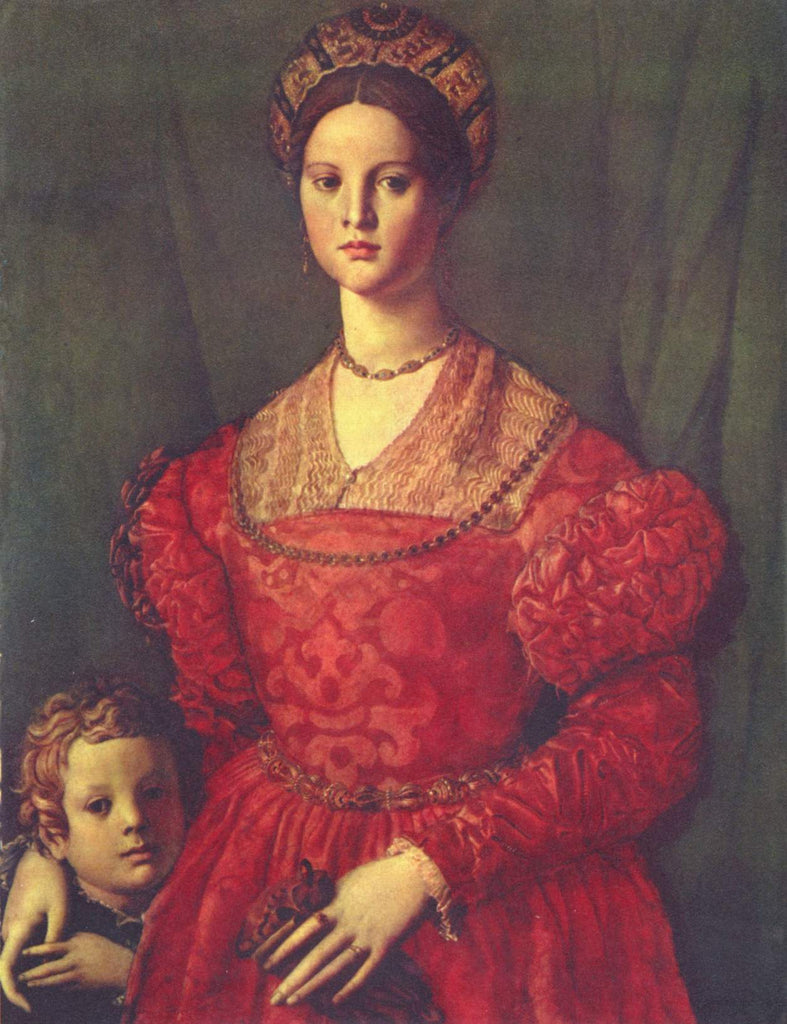 Portrait of young woman with her son