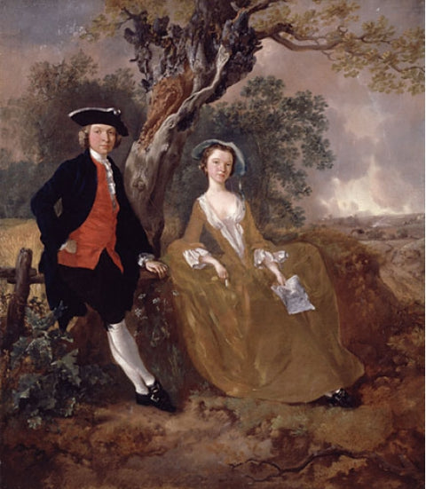 Rococo couple in a Landscape