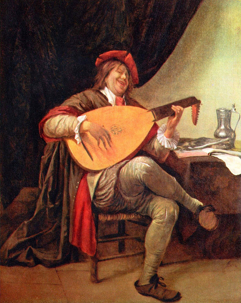 Self-portrait with a lute