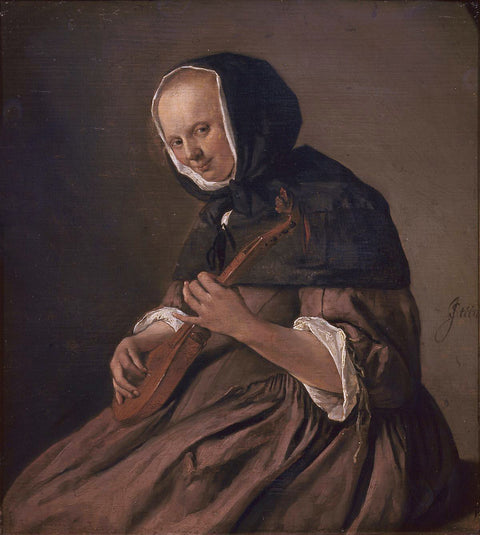 Woman playing the sistrum