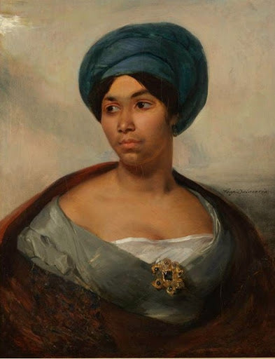 Portrait of a Woman in a Blue Turban